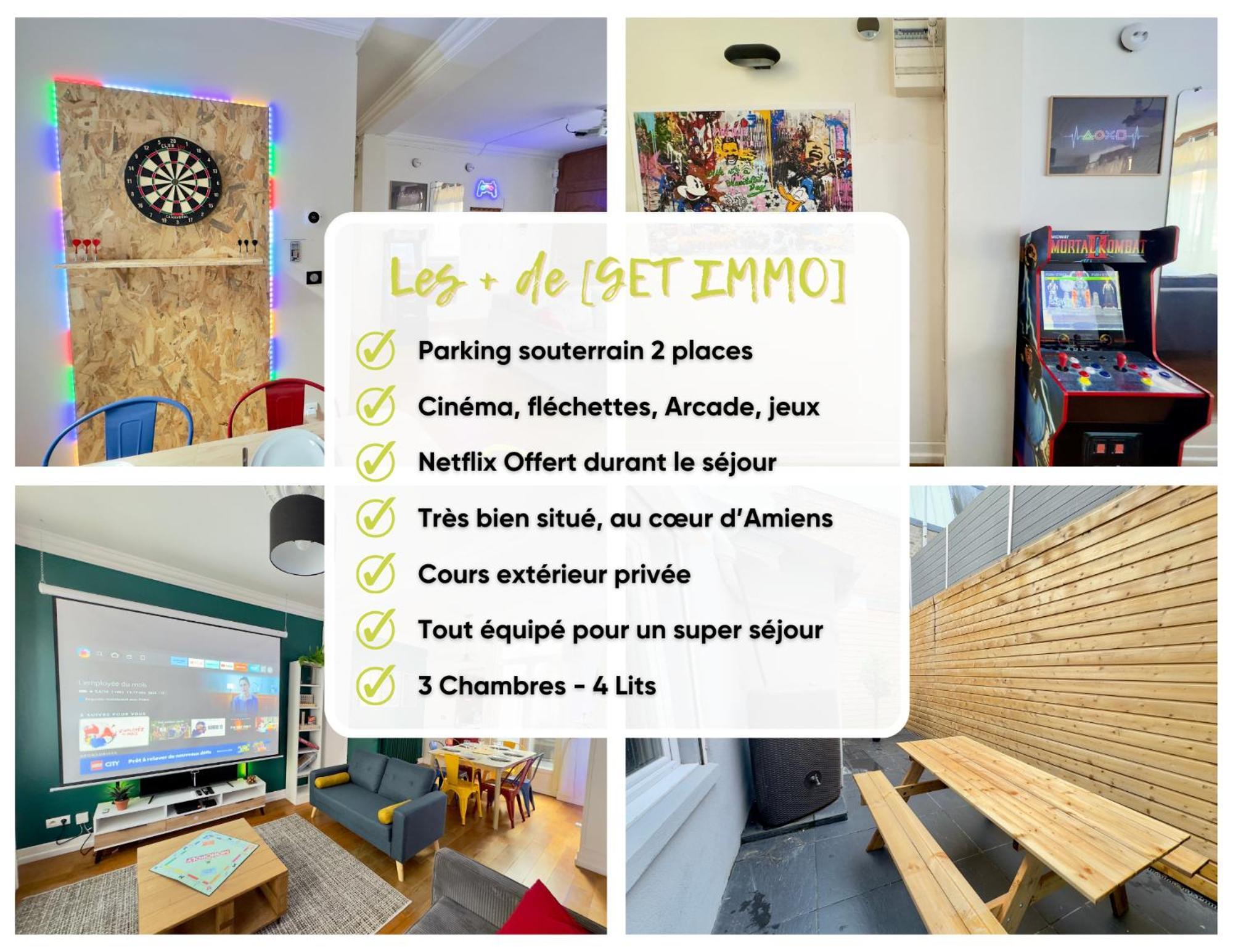 Maison 3Ch - Cinema - Game Room - Parking - Gare Amiens Zewnętrze zdjęcie
